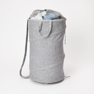 Dormify Rolling Pop Up Hamper Grey
