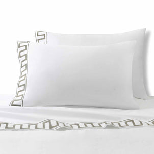 Greek Key Pillowcase Set of 2 Sage|King