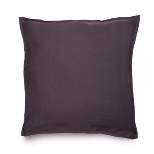 Linen - Bamboo Sham Set of 2 Coal|2 Euro Shams|Customizer