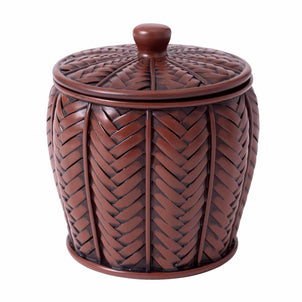 Mambo Bath Accessories Mahogany|Cotton Jar