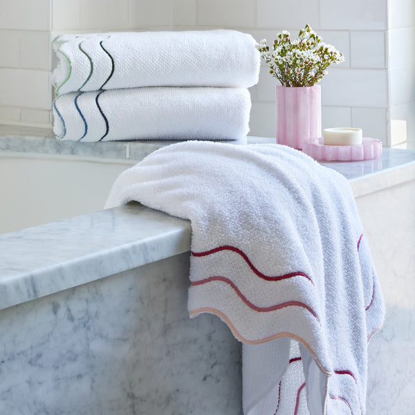Exclusive Blue Piped Edge Bath Towel