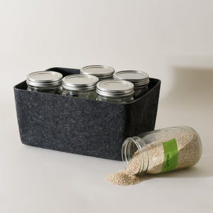 SortJoy The Sculpted Bin - Wide Carbon