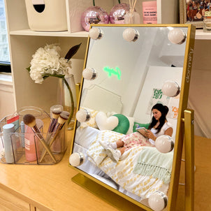 Dormify Medium 3-Tone LED Light Vanity Mirror Gold