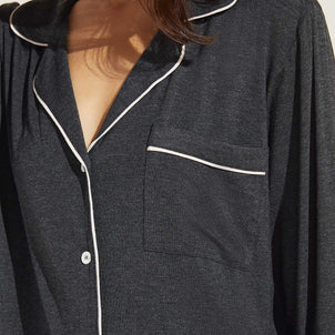 Eberjey Gisele Sleepshirt Charcoal / Sorbet Pink|customizer