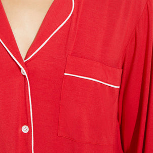 Eberjey Gisele Sleepshirt Haute Red / Bone|customizer