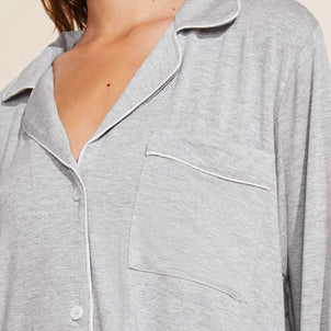 Eberjey Gisele Sleepshirt Heather Grey / Sorbet Pink|customizer