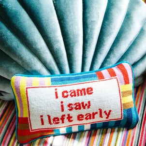 Furbish Studio I Came I Saw Needlepoint Pillow Default