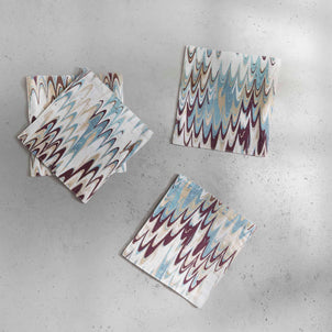 Fluted Marble Printed Cocktail Napkin, Set of 4 Default