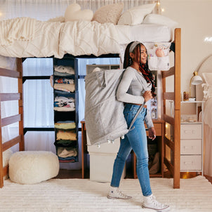 Dormify Rolling Pop Up Hamper Grey