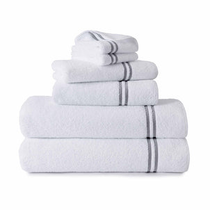 Prestige Embroidered Towels White/Anthracite