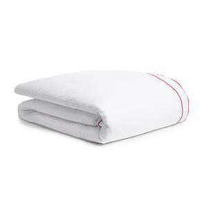 Salerno Embroidered Percale Duvet Poppy