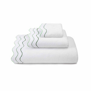 Shopbop Wavy Towels White / Green (Shopbop)