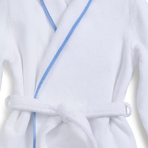 Turkish Cotton Piped Robe Cornflower Blue|customizer