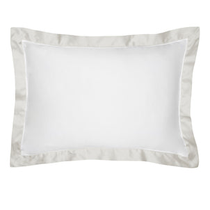 Vicenza Sateen Italian Shams Oyster Grey|1 Standard Sham