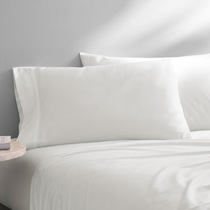 Bamboo Sateen Pillowcase Set of 2 White