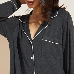 Eberjey Gisele Sleepshirt Charcoal / Sorbet Pink