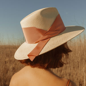 Freya Gardenia Hat Natural/Salmon (Hats)