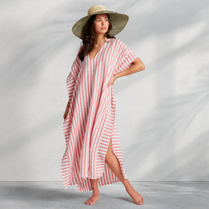 Holbox Linen Caftan Red (Holbox)