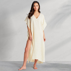 Holbox Linen Caftan Yellow (Holbox)