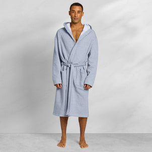 Jersey Knit Hooded Robes Grey