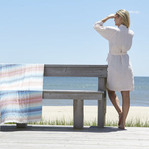 Women's Linen-Bamboo Robes Pale Pink