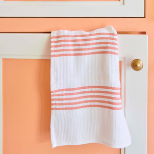Newbury Kitchen Towels - Set of 3 Blush Coral