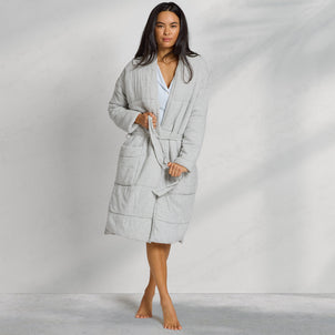 The Quilted Flannel Housecoat Grey