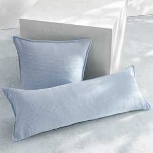 Seersucker Stripe Throw Pillows Blue (Seersucker)