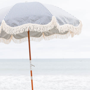 Business & Pleasure Co. The Premium Beach Umbrella - Lauren's Navy Stripe Laurens Navy Stripe