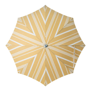 Business & Pleasure Co. The Premium Beach Umbrella - Lauren's Navy Stripe Vintage Yellow Stripe