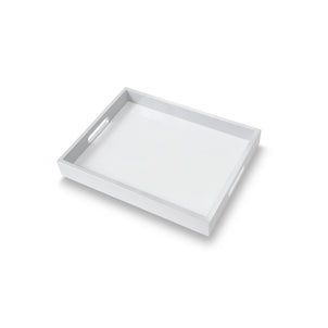 Rectangular Lacca Nesting Trays White/White|Small