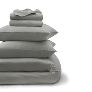 Bamboo Sateen Bedding Bundle Grey|Queen
