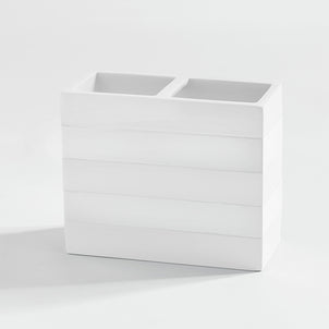 Cabana White Bath Accessories White|Toothbrush Holder