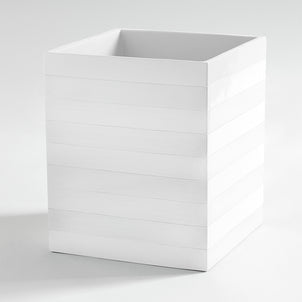 Cabana White Bath Accessories White|Waste Basket