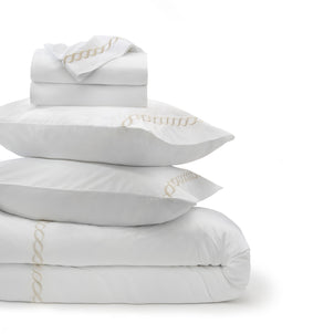 Catena Embroidered Percale Bedding Bundle Taupe|King