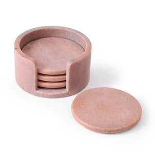 Duro Coasters, Set of 4 Pink Marble