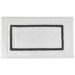 Framed Stripe Bath Rugs Black
