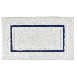 Framed Stripe Bath Rugs Navy