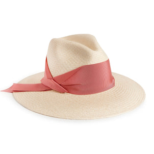 Freya Gardenia Hat Natural/Salmon (Hats)