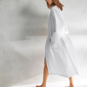 Hotel Kimono Waffle Robes White