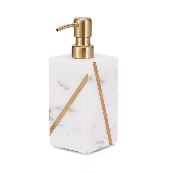 Bath Accessory Set Light Luxury Bathroom Accessories Brass Transparent  Crystal Glass Lotion Bottle Storage Tank Cotton Swab Box Marble Tray