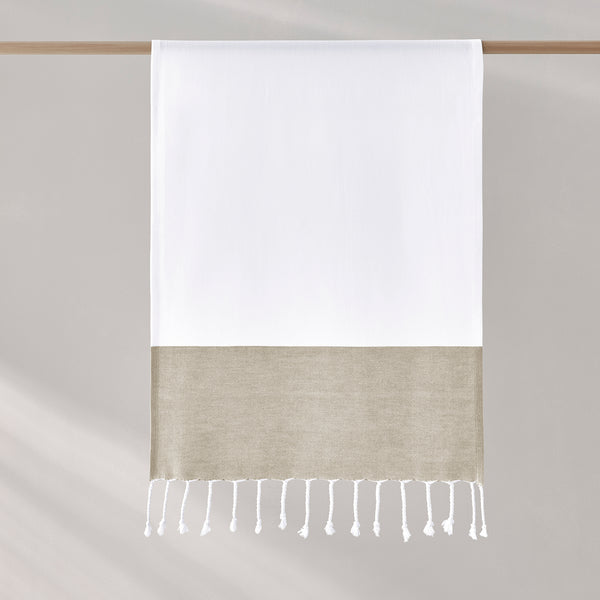 Custom Bulk White Linen-Feel Hand Towels