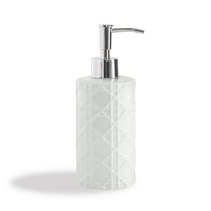 Rattan Bath Accessories White|Lotion Dispenser