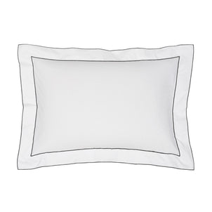 Salerno Embroidered Percale Shams Grey|2 Standard Shams