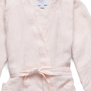Women's Linen-Bamboo Robes Pale Pink|customizer