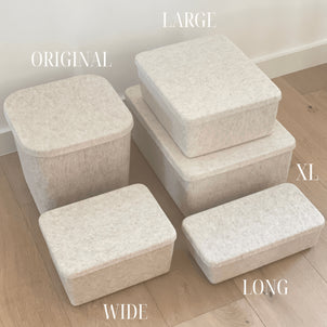 SortJoy The Sculpted Bin - Large with Lid Stone