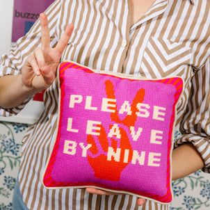 Furbish Leave by Nine Needlepoint Pillow Default