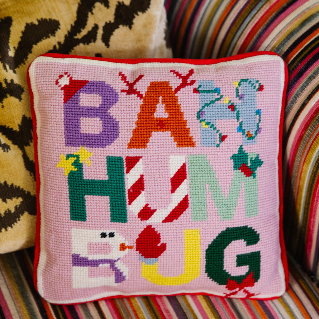 Furbish Studio Bah Humbug Needlepoint Pillow default