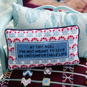 Furbish Uncomfortable Needlepoint Pillow Default