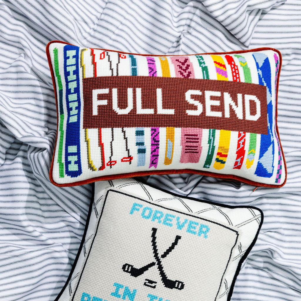 Furbish Studio Full Send Needlepoint Pillow default